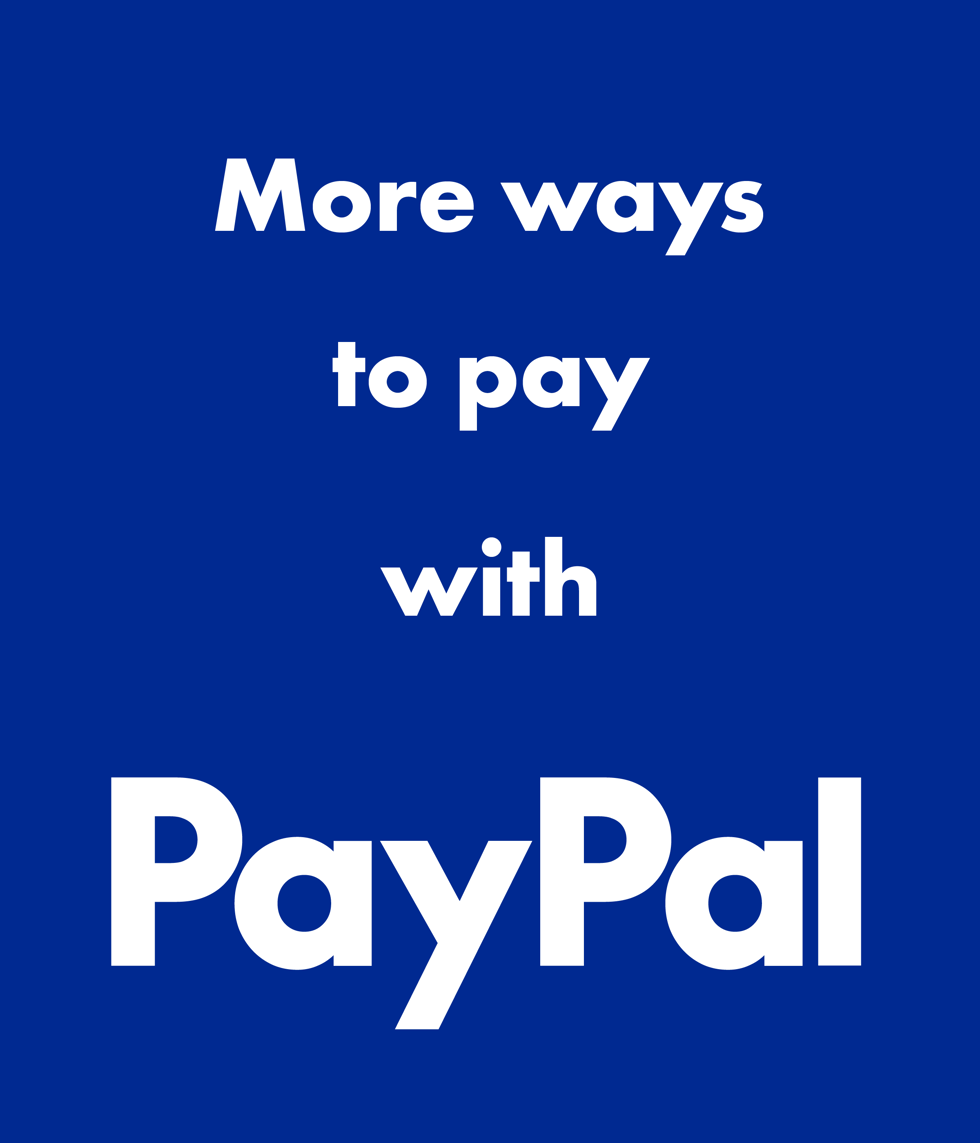More ways to pay with Paypal
